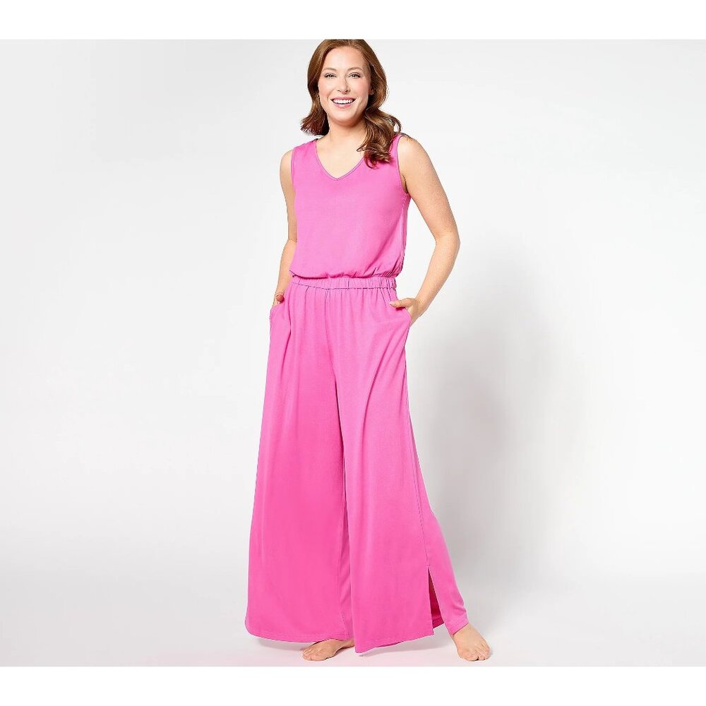 Bumblebella by Jill Martin Regular Dreamy Jersey Jumpsuit Womens L Raspberry NEW